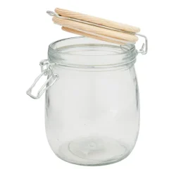 Xenos Weckpot met houten deksel - 750 ml- Voorraadpotten