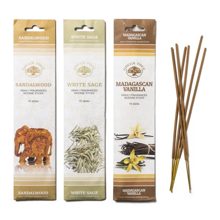 Greentree Wierooksticks Green Tree - white sage - 15 stokjes- Wierook