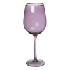 Xenos Wijnglas gouden rand - paars - 380 ml- Wijnglazen