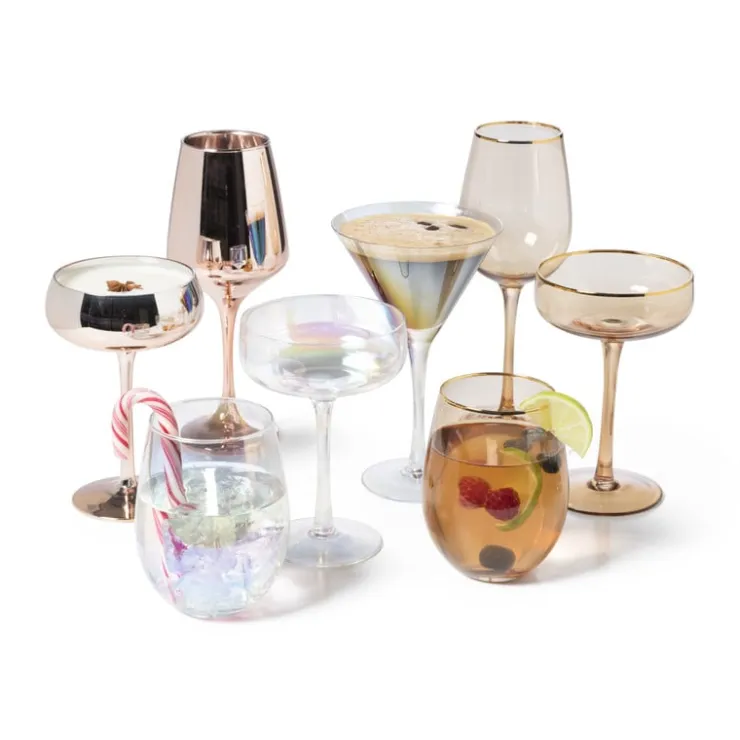Xenos Wijnglas koper - koperkleurig - 450 ml- Wijnglazen|Cocktailglazen