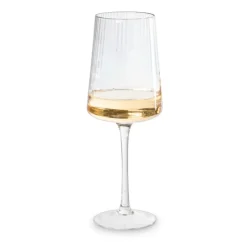 Xenos Wijnglas ribbel klein - glas - 300 ml- Wijnglazen