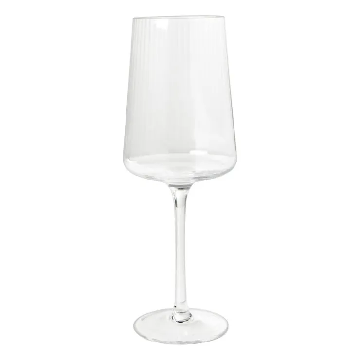 Xenos Wijnglas ribbel klein - glas - 300 ml- Wijnglazen