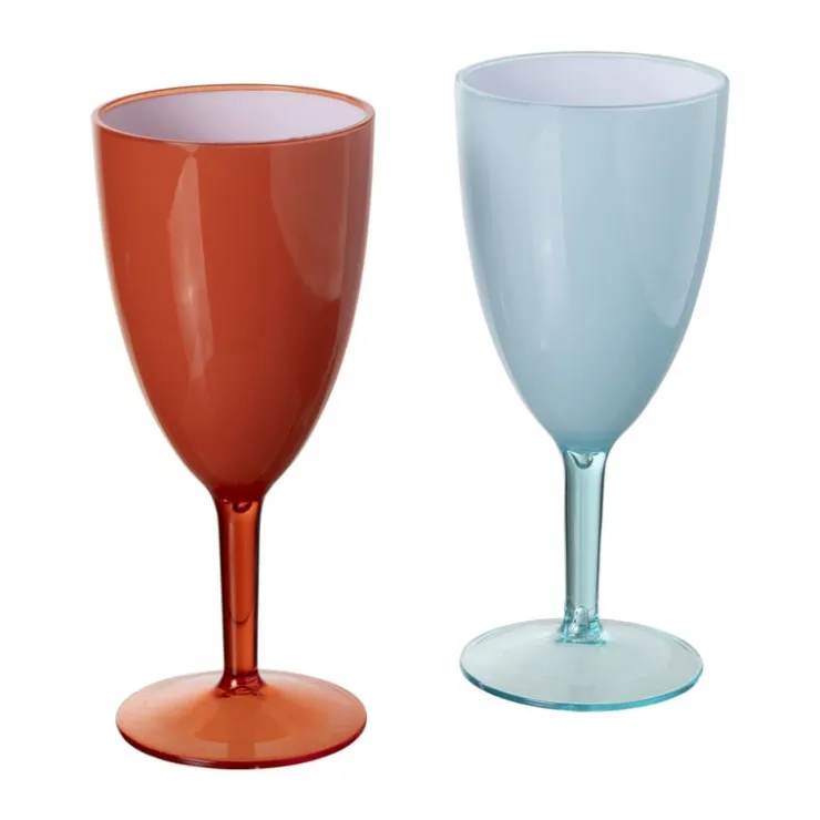 Xenos Wijnglas solid - blauw - ml- Buitenservies|Wijnglazen