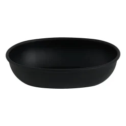 Xenos Zeepbakje metaal - zwart - 14 cm- Zeepbakjes
