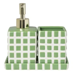 Xenos Zeeppompje blokjes - groen/wit - 15.8x7x7 cm- Zeeppompjes|Kerstcadeaus
