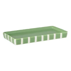 Xenos Zeepschaaltje blokjes - groen/wit - 1.3x15.8x8.3 cm- Zeepbakjes|Kerstcadeaus