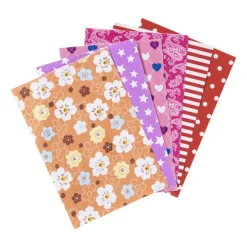 Xenos Zelfklevende stof - multikleur - set van 6- Knutselspullen