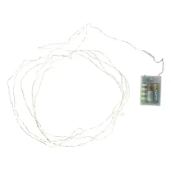 Xenos Zilverdraad verlichting met 100 LED lampjes - warm wit - 4.95 meter- Kerstverlichting|Kerstboom Verlichting