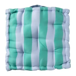 Xenos Zitkussen groen/blauw - 40x40x8 cm- Kussens