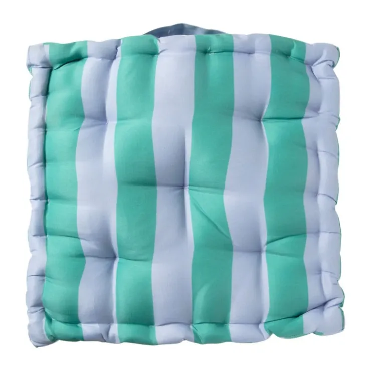 Xenos Zitkussen groen/blauw - 40x40x8 cm- Kussens
