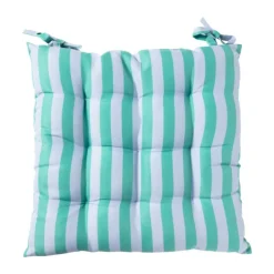 Xenos Zitkussen streep - groen/blauw - 40x40 cm- Kussens