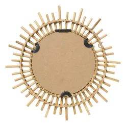 Xenos Zonnespiegel bamboe - ø29 cm- Wandspiegels