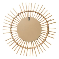 Xenos Zonnespiegel met rotan rand - ø55 cm- Wandspiegels